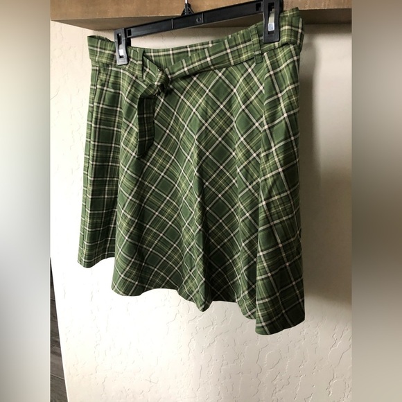 ModCloth Princess Highway|Olive plaid mini skirt!Clueless 90’s style 🫶🏻NWT - Picture 3 of 14